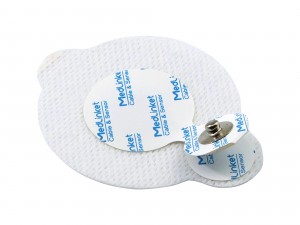 Disposable Adult Adhesive Button Offset ECG  Electrode,70.5*55mm